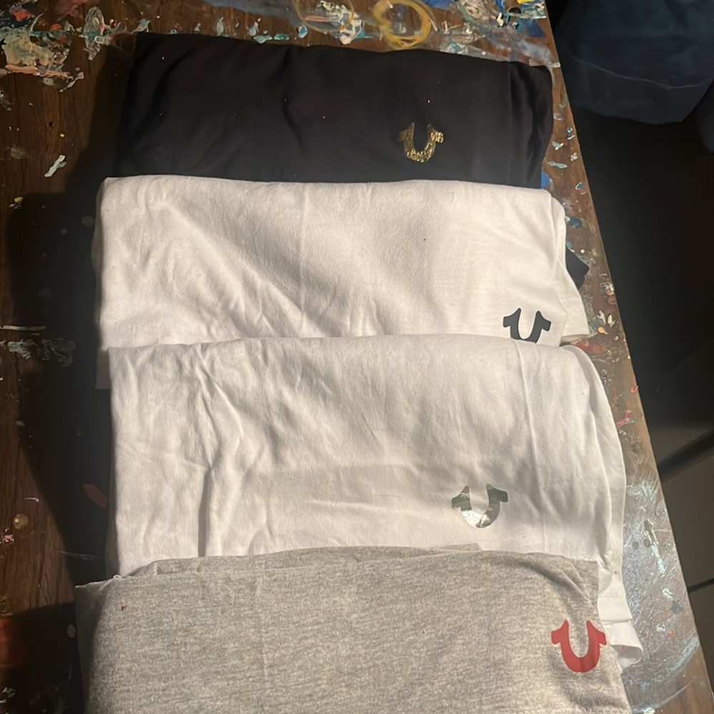 4 true religion basic tees